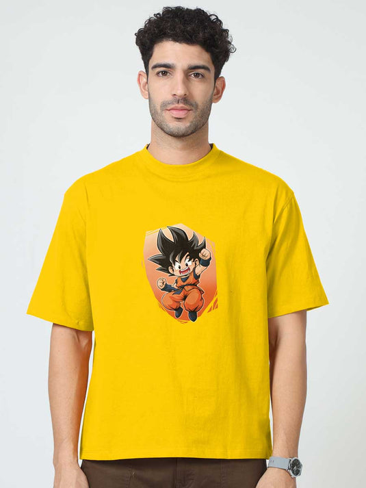 Printed Oversized Anime Goku T-Shirt