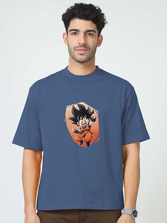 Printed Oversized Anime Goku T-Shirt