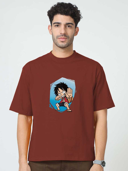 Printed Oversized Anime Luffy 1 T-Shirt