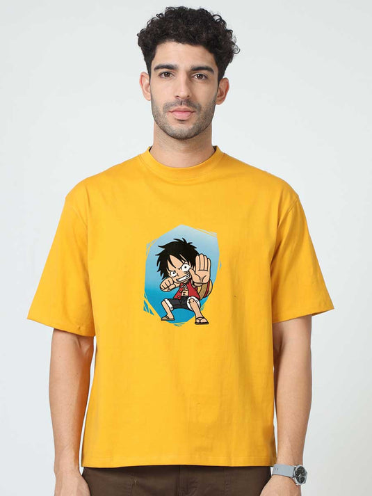 Printed Oversized Anime Luffy 1 T-Shirt