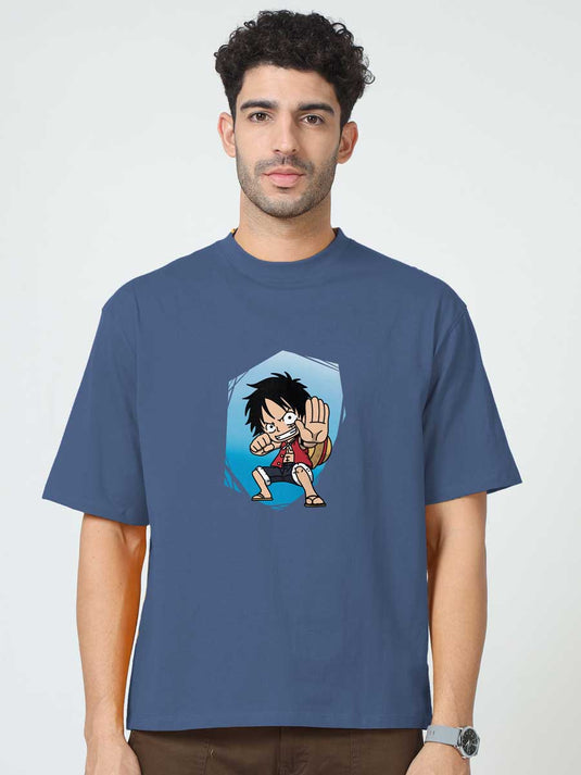 Printed Oversized Anime Luffy 1 T-Shirt