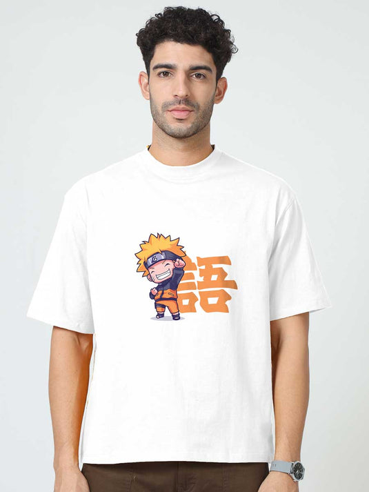 Printed Oversized Anime Naruto T-Shirt