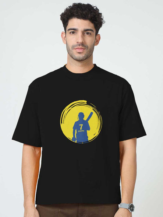 Printed Oversized IPL Dhoni T-Shirt