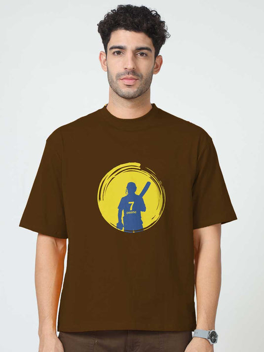 Printed Oversized IPL Dhoni T-Shirt