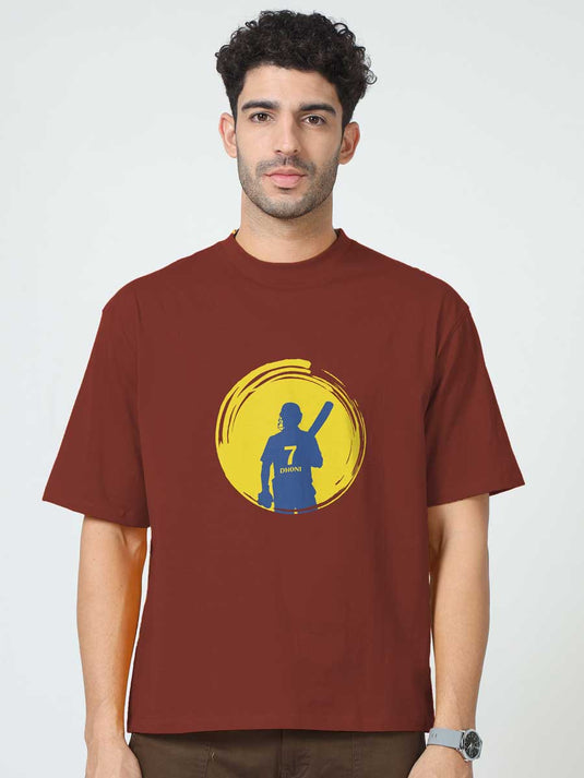 Printed Oversized IPL Dhoni T-Shirt