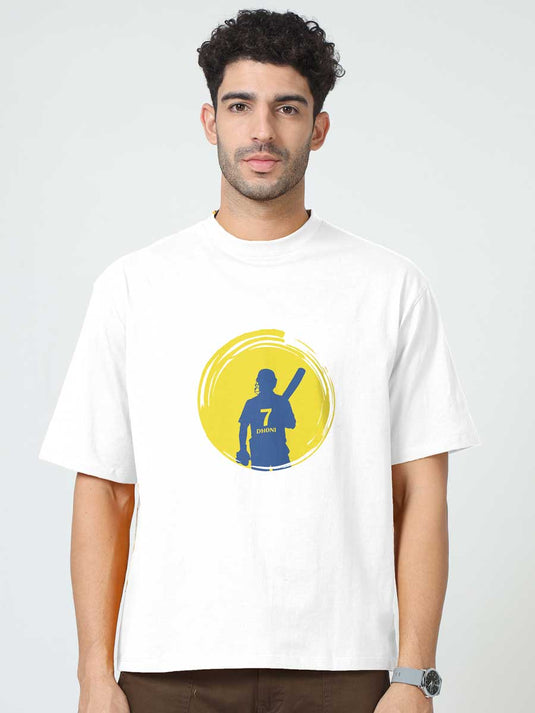 Printed Oversized IPL Dhoni T-Shirt