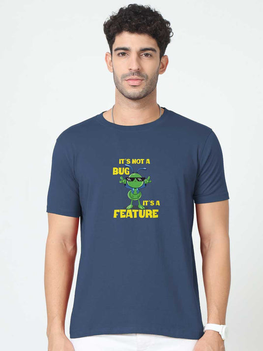 Printed Round Neck Cartoon Bug T-Shirt