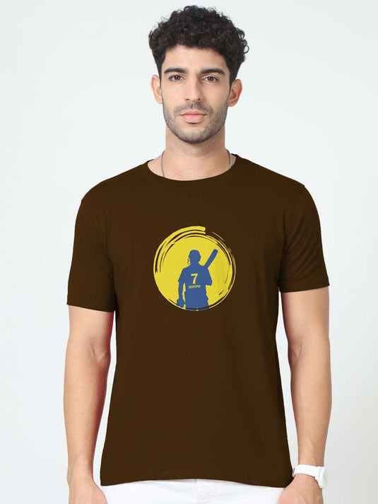 Printed Round Neck IPL Dhoni T-Shirt