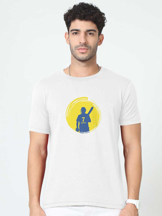 Printed Round Neck IPL Dhoni T-Shirt