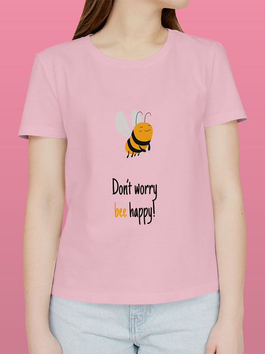 Printed Supima Self Love Don't Worry Be Happy T-Shirt