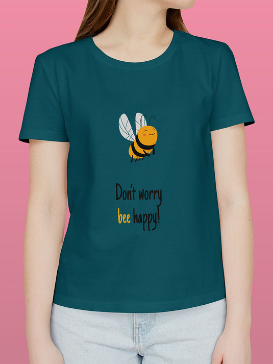 Printed Supima Self Love Don't Worry Be Happy T-Shirt