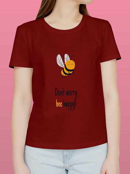 Printed Supima Self Love Don't Worry Be Happy T-Shirt