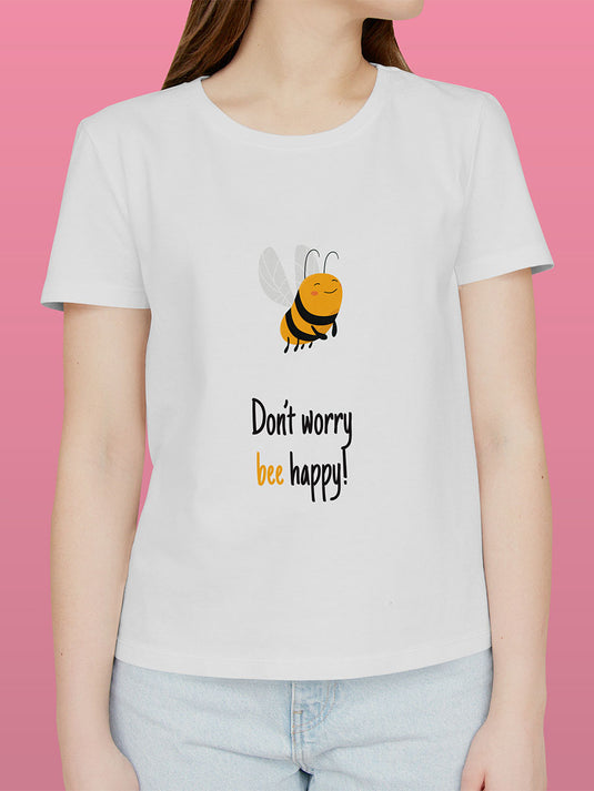 Printed Supima Self Love Don't Worry Be Happy T-Shirt