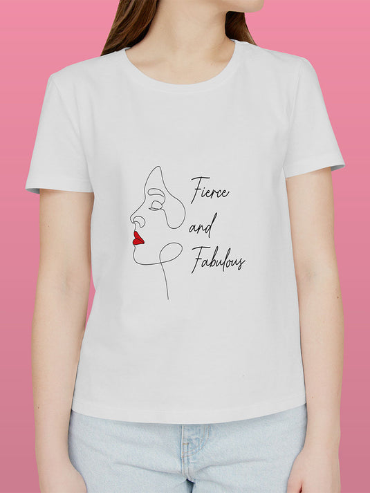 Printed Supima Self Love Fierce and Fabulous T-Shirt