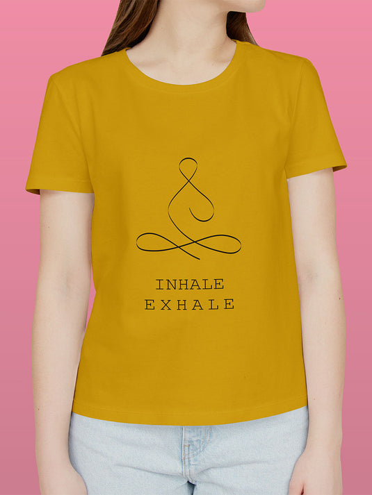 Printed Supima Self Love Inhale Exhale T-Shirt