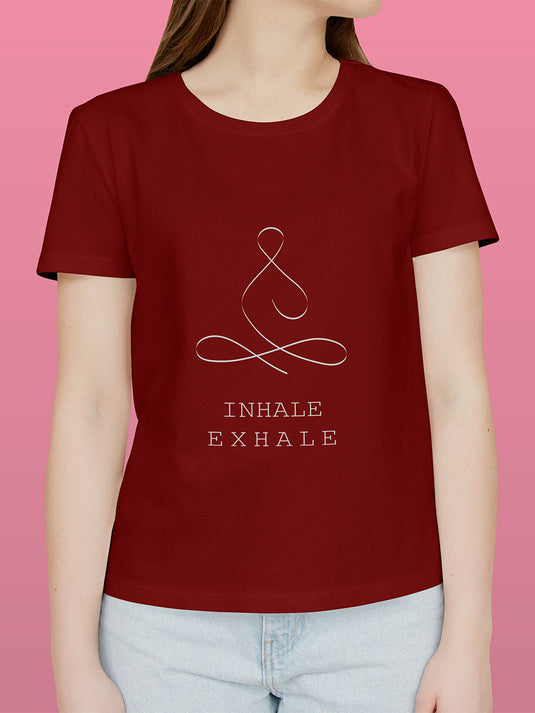 Printed Supima Self Love Inhale Exhale T-Shirt