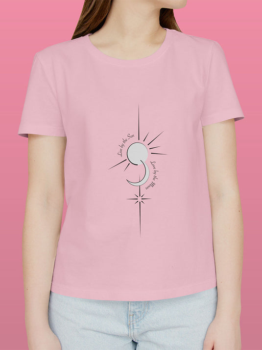 Printed Round Neck Self Love - Live by the Sun Love by the Moon 2 T-Shirt