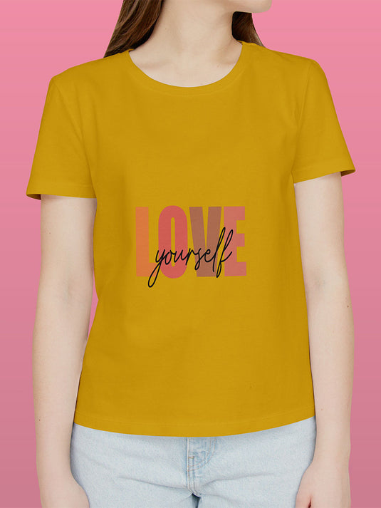 Printed Supima Self Love - Love Yourself T-Shirt